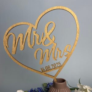 Caketopper Mr&Mrs mit Datum